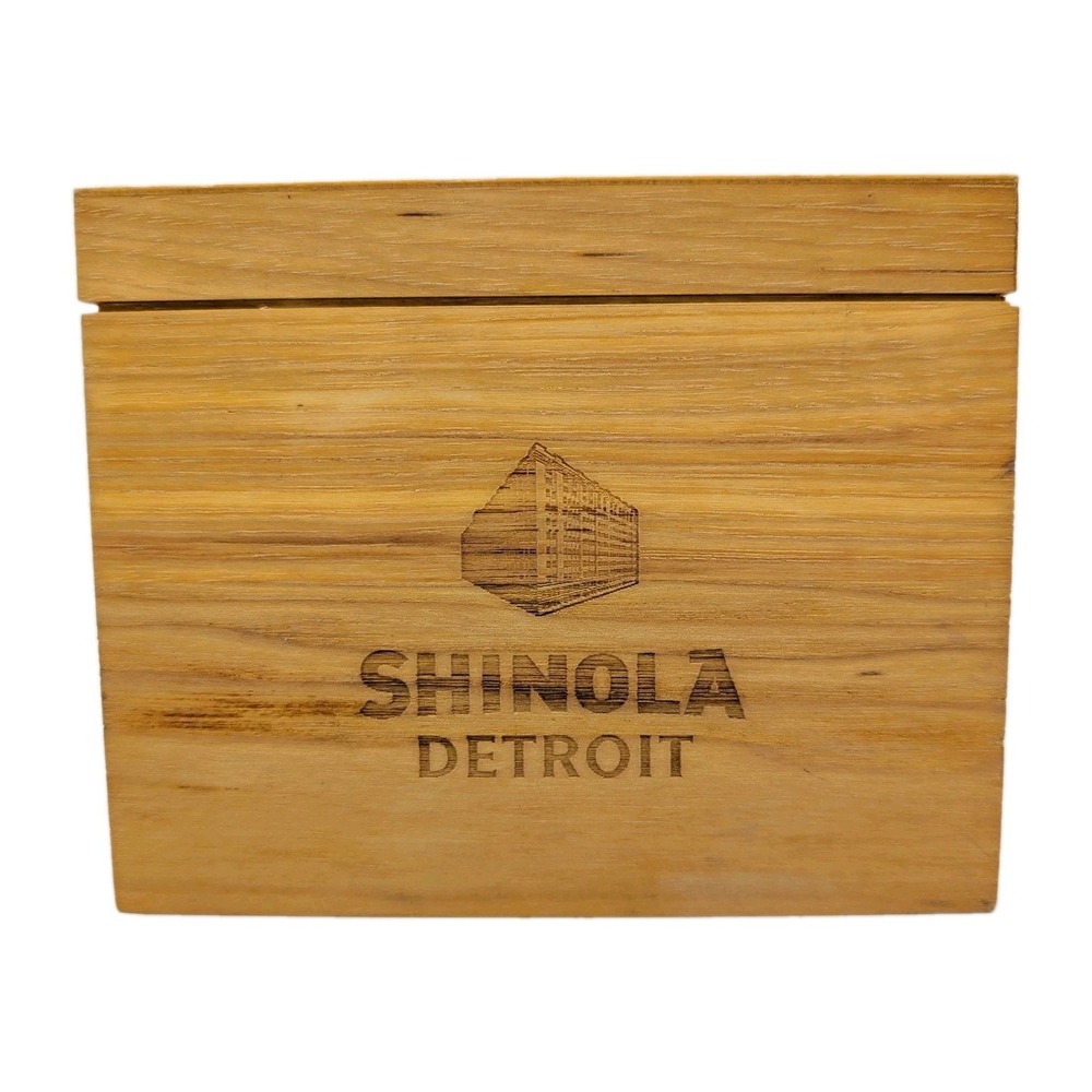 Shinola Detroit Wood Wooden Watch Box ONLY Magnetic Closure Made in USA